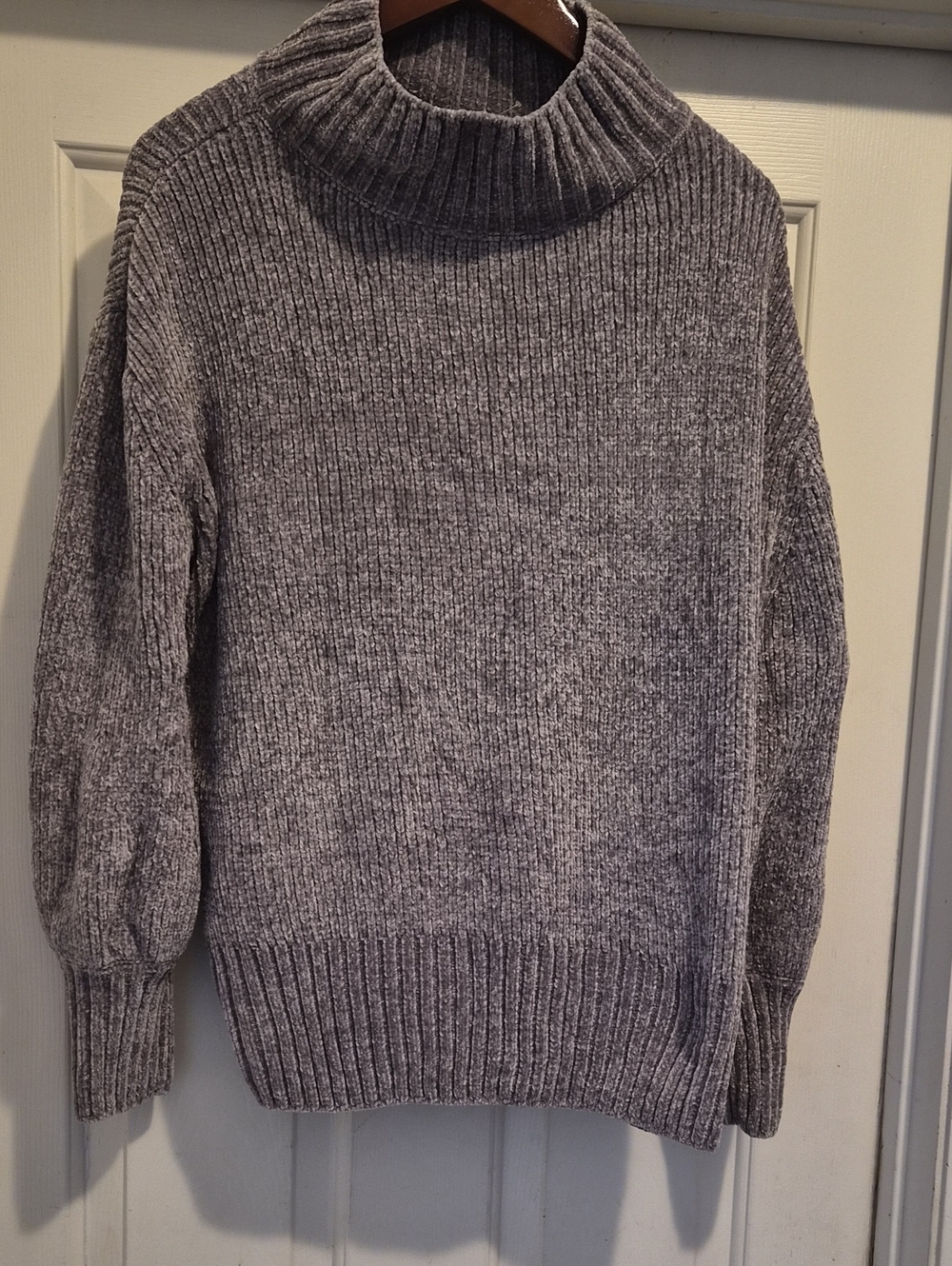 Cynthia Rowley Gray Ribbed Turtleneck Sweater